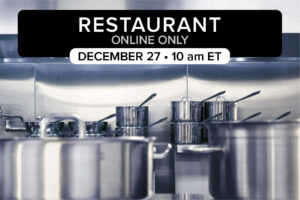 Restaurant Equipment Auction-Dec27-2022