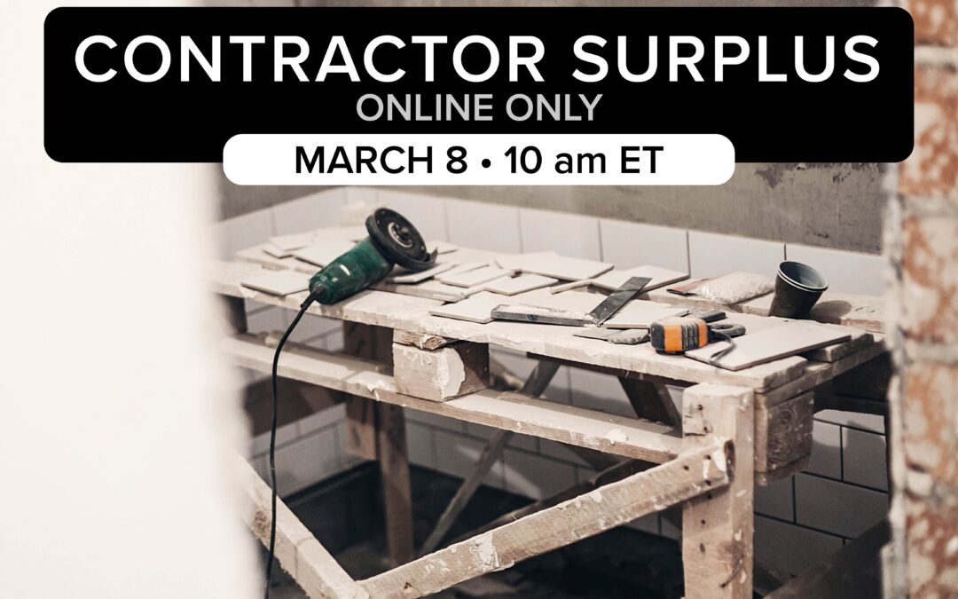 Contractor Surplus Auction | March 8