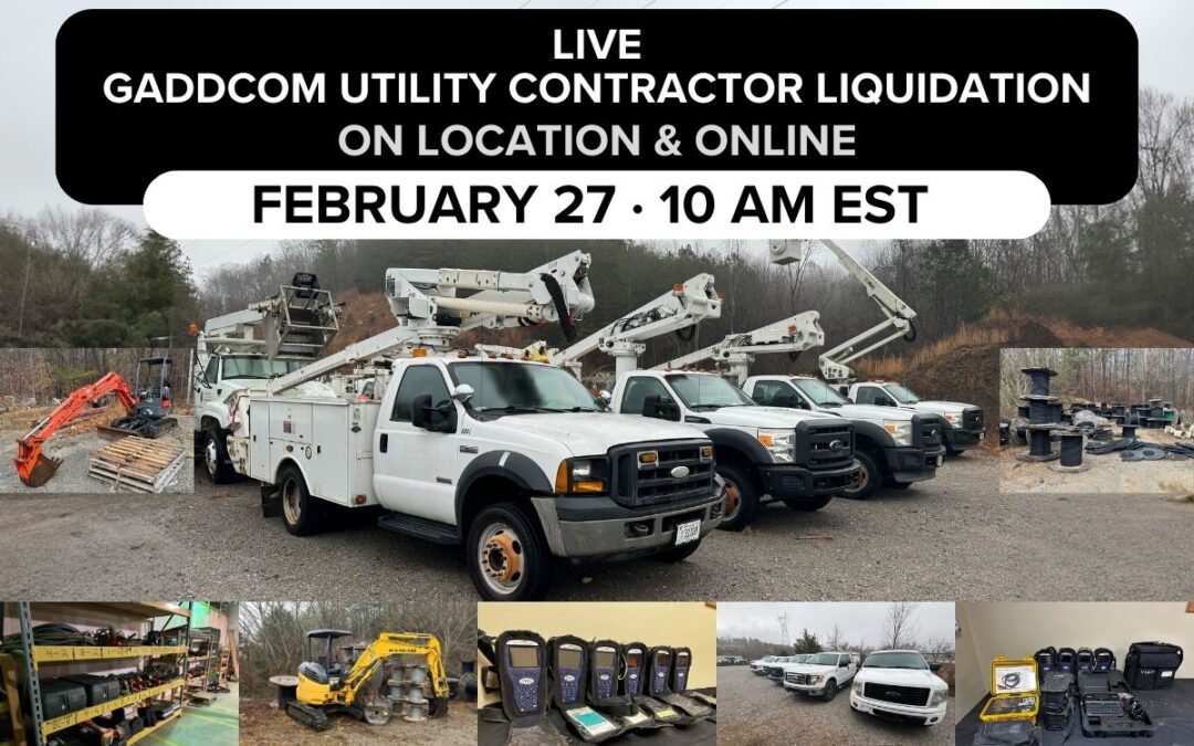 LIVE GaddCom Utility Contractor Liquidation | February 27