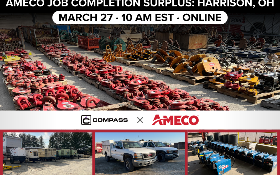 AMECO Job Completion Surplus Auction: Harrison, OH | March 27